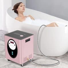 High-tech steam bath with skin massage for wellness and relaxation.