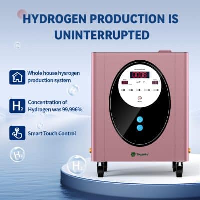 Advanced hydrogen generator for medical and industrial use, featuring smart touch control, high purity H2 production, and reliable whole house system for uninterrupted operation.