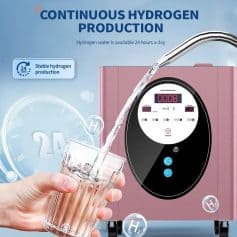 Hydrogen water generator for continuous, 24-hour hydrogen production, ideal for health benefits and wellness at Monalisa Store.