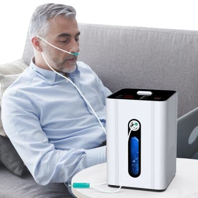 Oxygen generator machine for medical use, portable oxygen concentrator for home care, reliable oxygen supply system, essential healthcare device.