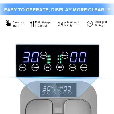 Optical display panel with intuitive controls for eye care and vision correction. Features include digital interface, Bluetooth, multistage control, and smart timing for efficient eye treatments.