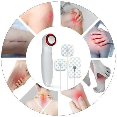 Laser therapy device for pain management and treatment of various health conditions, including muscle, joint, and skin issues.