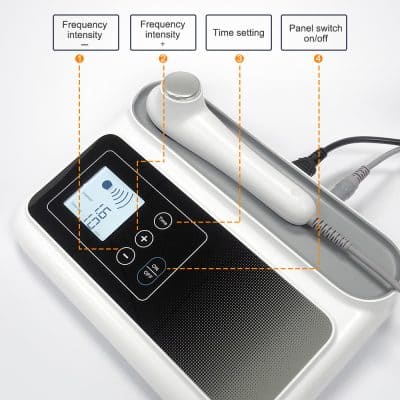 High-tech skin care device with adjustable frequency, timing, and panel switch for effective rejuvenation and whitening treatments.