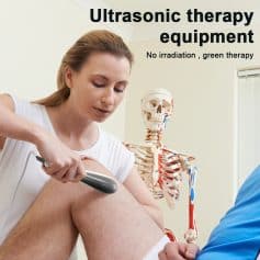 Non-invasive ultrasound therapy equipment for pain relief and rehabilitation at Monalisa Medical Store.