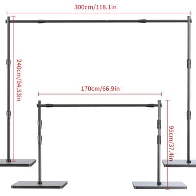 Durable black metal clothing rack with adjustable height and width, perfect for retail, boutique, and fashion store displays. Easy to assemble and sturdy for showcasing apparel.