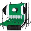 20W Studio Lighting Kit with Softbox, Tripod, and Green Screen Backdrop