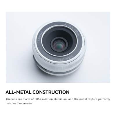 High-quality camera lens made of aviation aluminum, providing durability and sleek design for premium photography and optical applications.