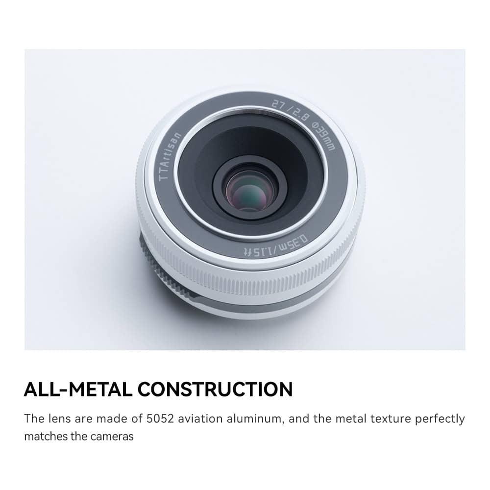 High-quality camera lens made of aviation aluminum, providing durability and sleek design for premium photography and optical applications.