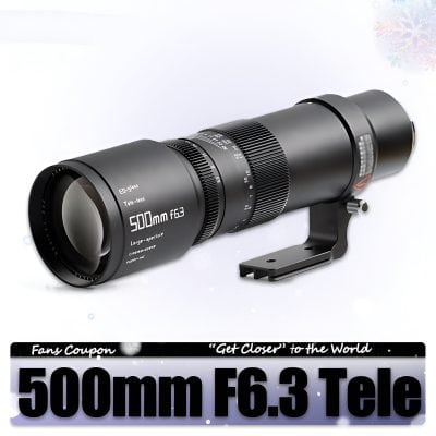 High-quality 500mm F6.3 telephoto lens, ideal for photography, telescopic viewing, and professional optical applications.