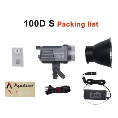 High-quality 100D S studio lighting with accessories for professional photography and videography. Perfect for studios needing bright, adjustable, and durable lighting solutions.