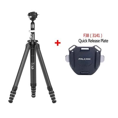 High-quality camera tripod with quick release Falcam F38 plate for professional optical and medical imaging. Ideal for precision eye exams and optometry use with stable, durable construction.