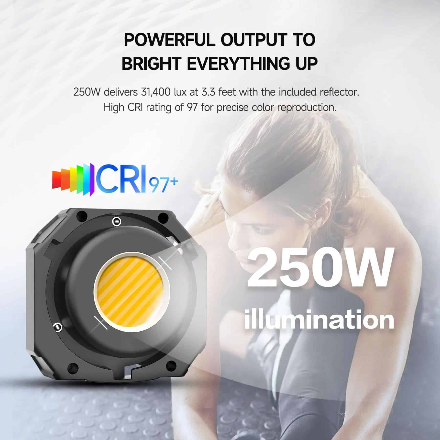 High CRI lighting for precise color rendering and enhanced visibility in eye care procedures.