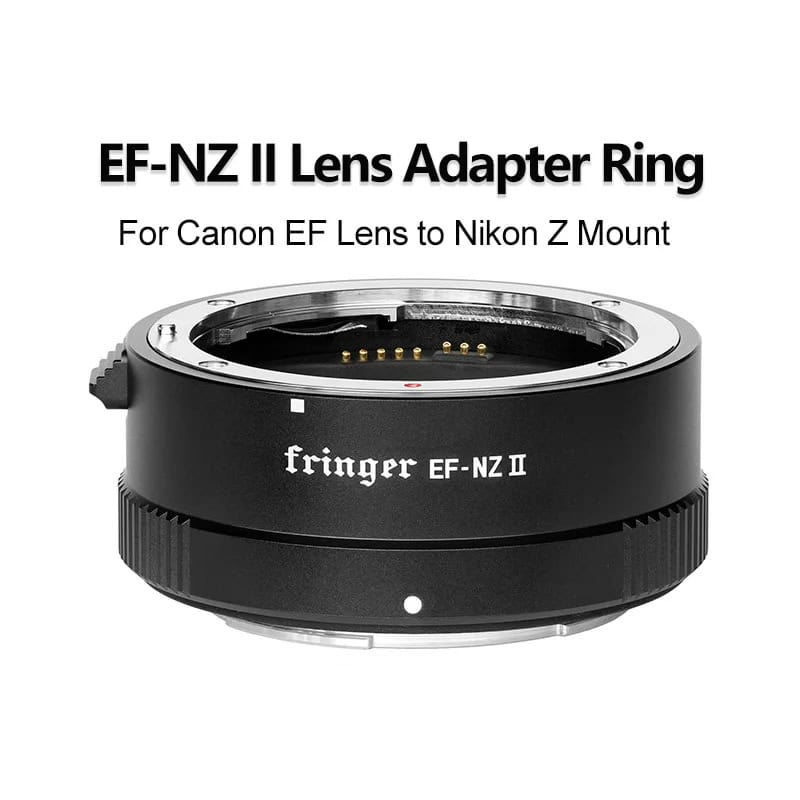 High-quality EF-NZ II lens adapter ring for Canon EF lenses to Nikon Z mount compatibility, ideal for professional photographers.