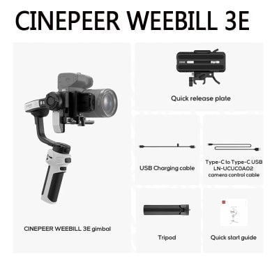 High-quality Cinepeer Weebill 3E gimbal for professional camera stabilization and smooth footage. Perfect for filmmakers and photographers seeking reliable, easy-to-use equipment.
