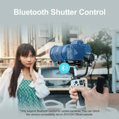 Bluetooth shutter control for cameras, compatible with various models for seamless remote photography, perfect for professional and casual photography enthusiasts.