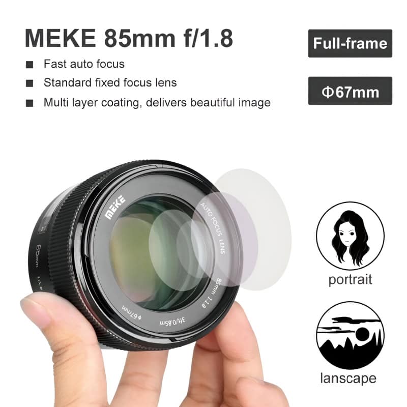 High-quality camera lens for portrait and landscape photography, featuring fast auto focus and multi-layer coating for stunning images. Suitable for professional and hobbyist photographers.