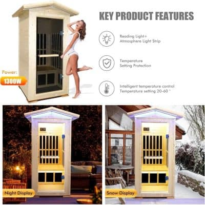 Portable Infrared Sauna Cabin for Relaxation and Wellness.