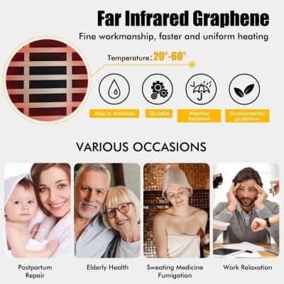 High-quality infrared graphene panel for efficient, uniform heating and versatile applications in wellness and medical settings.