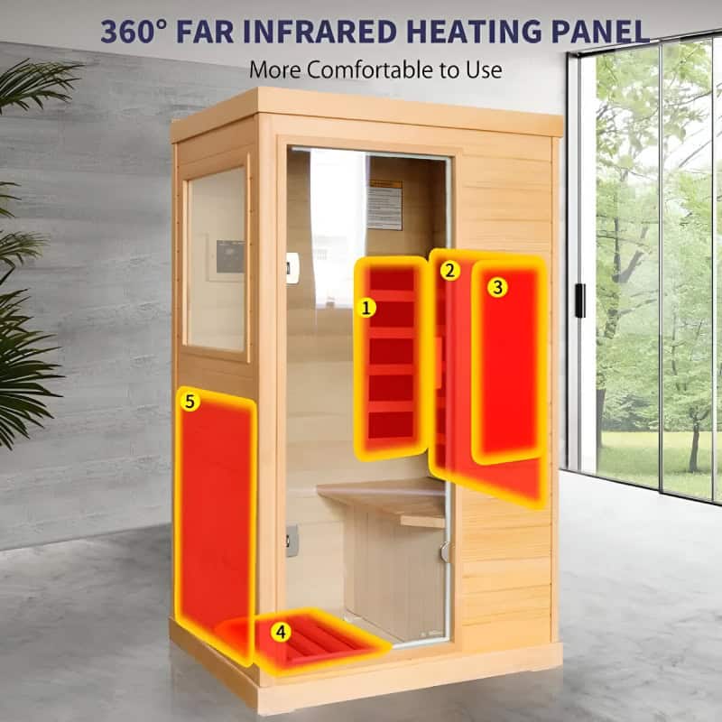 Portable infrared sauna for health & wellness.