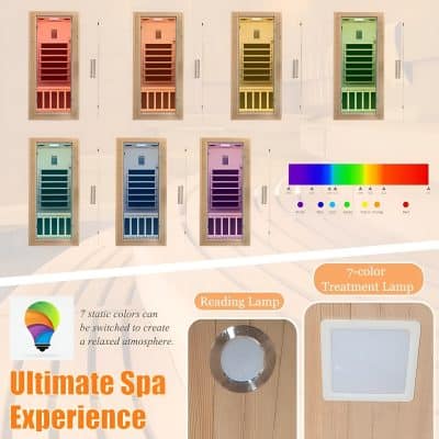 Bright multicolor LED therapy lamps with adjustable color options for creating a soothing spa environment. Perfect for enhancing mood and providing ultimate relaxation at Monalisa Medical Spa.