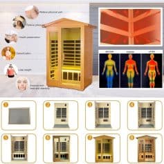 Portable infrared detox sauna cabin for pain relief, pressure reduction, health preservation, weight loss, and skin elasticity. Ideal for wellness, relaxation, and overall health benefits.