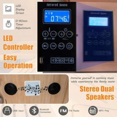 User-friendly LED LED controller for infrared sauna with easy operation, adjustable timer, and digital display. Enhance your sauna experience with simple, efficient temperature and time controls.