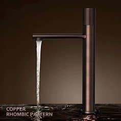 Alternative view of Brass Black Bathroom Basin Faucet with Diamond Single Handle, Hot & Cold Control