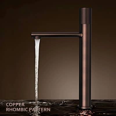 Alternative view of Brass Black Bathroom Basin Faucet with Diamond Single Handle, Hot & Cold Control