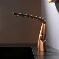 Alternative view of Luxury Rose Gold Single Handle Bathroom Faucet - Modern Dual Control Design
