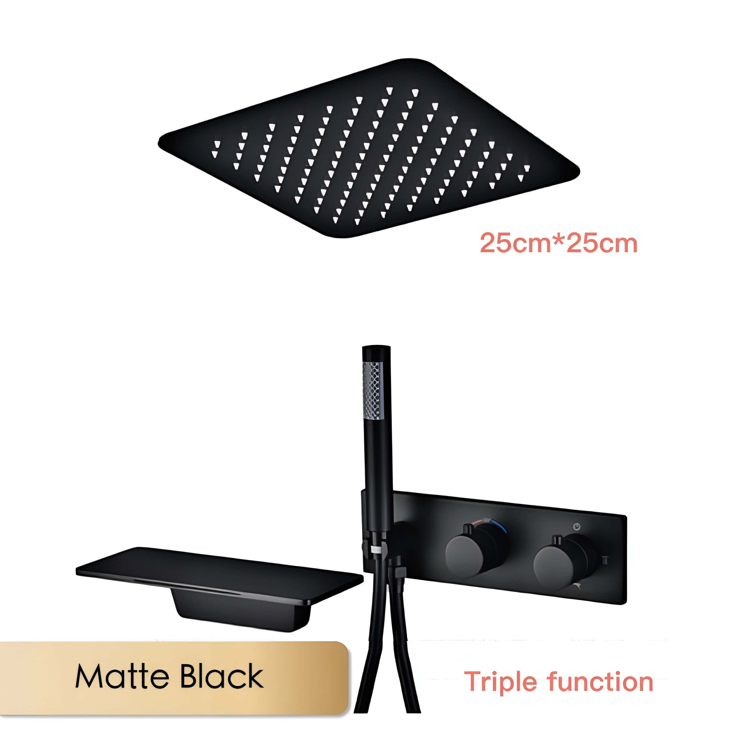 Triple Matte Black 25mm