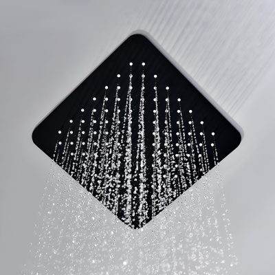 High-quality modern rainfall shower head with sleek chrome finish, designed for luxurious bathroom settings and optimal water flow performance.