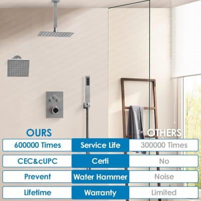 Enhanced shower experience with advanced water controls.