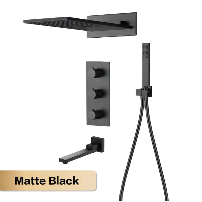 4pcs (Faucet) / Matte Black 01