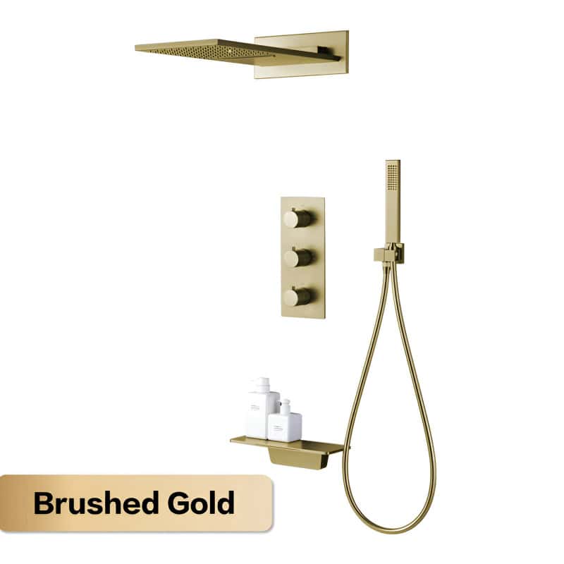 4pcs (Flat Mount) / Brushed Gold 02