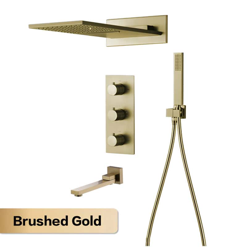 4pcs (Faucet) / Brushed Gold 01