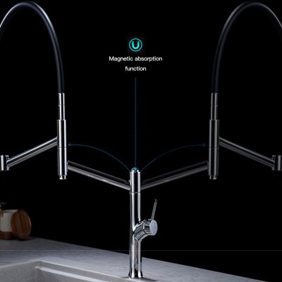 High-quality kitchen faucet with magnetic absorption technology, perfect for stylish and efficient kitchen sinks.