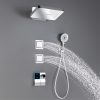 Modern showerhead and controls for optimal water experience.