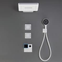 Highly efficient shower panel with digital control, multiple spray options, and sleek design for luxury bathroom upgrade. Perfect for modern homes and spas.