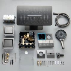 Advanced ophthalmic devices including digital screens, LED displays, and precision measurement tools for optical health assessments.