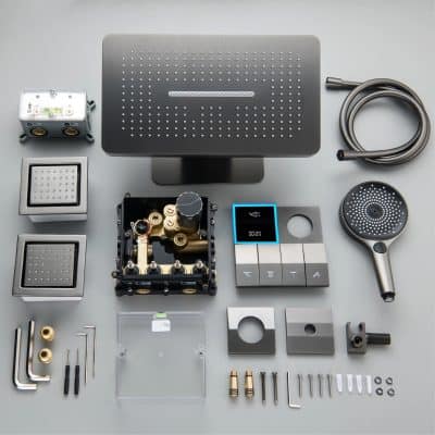 Advanced ophthalmic devices including digital screens, LED displays, and precision measurement tools for optical health assessments.