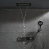Luxury Gun Gray Wall-Mounted Brass Shower System with LED Digital Display