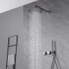 Modern rain shower head with handheld shower for stylish bathroom upgrade. Perfect for spa-like experience and high-end bathroom decor.