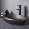 Luxurious stone vessel sink perfect for contemporary bathroom designs.