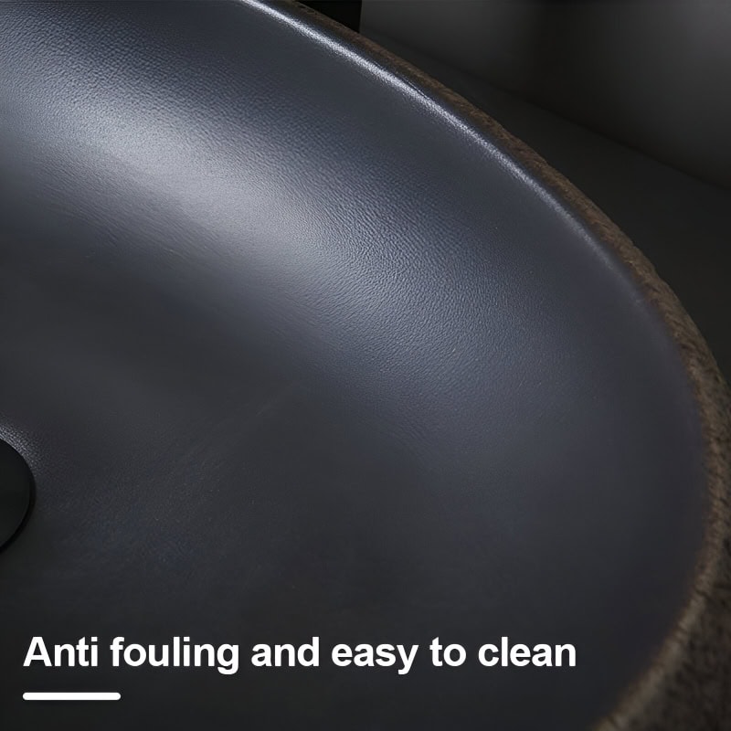 High-quality black sink with anti-fouling surface, easy to clean and maintain, ideal for modern kitchens and commercial spaces. Durable material ensures long-lasting use and aesthetic appeal.