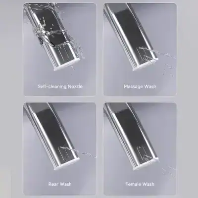 High-quality mouthwash nozzle with self-cleaning and multiple wash modes.