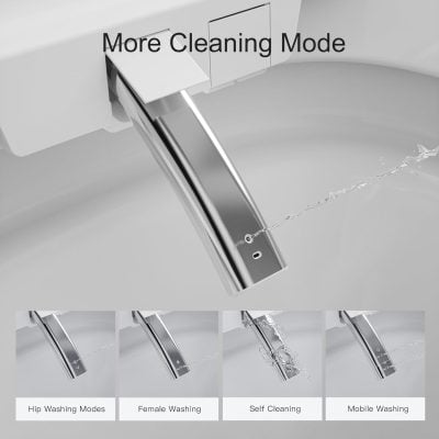 Advanced cleaning modes for glasses including self-cleaning, mobile washing, and various washing options.