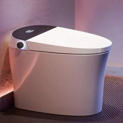 High-tech automatic trash can with voice control and hygiene-focused design, ideal for modern optical clinics and medical offices.