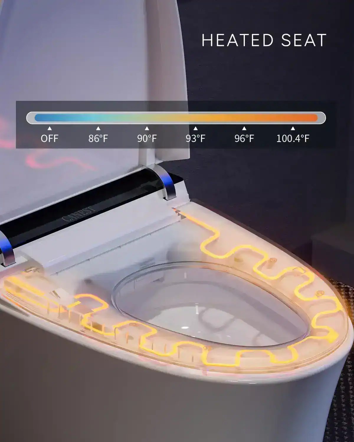 Smart Toilet with Bidet, Heated Seat, Air Dryer & Pump-Assisted Flush - Image 6