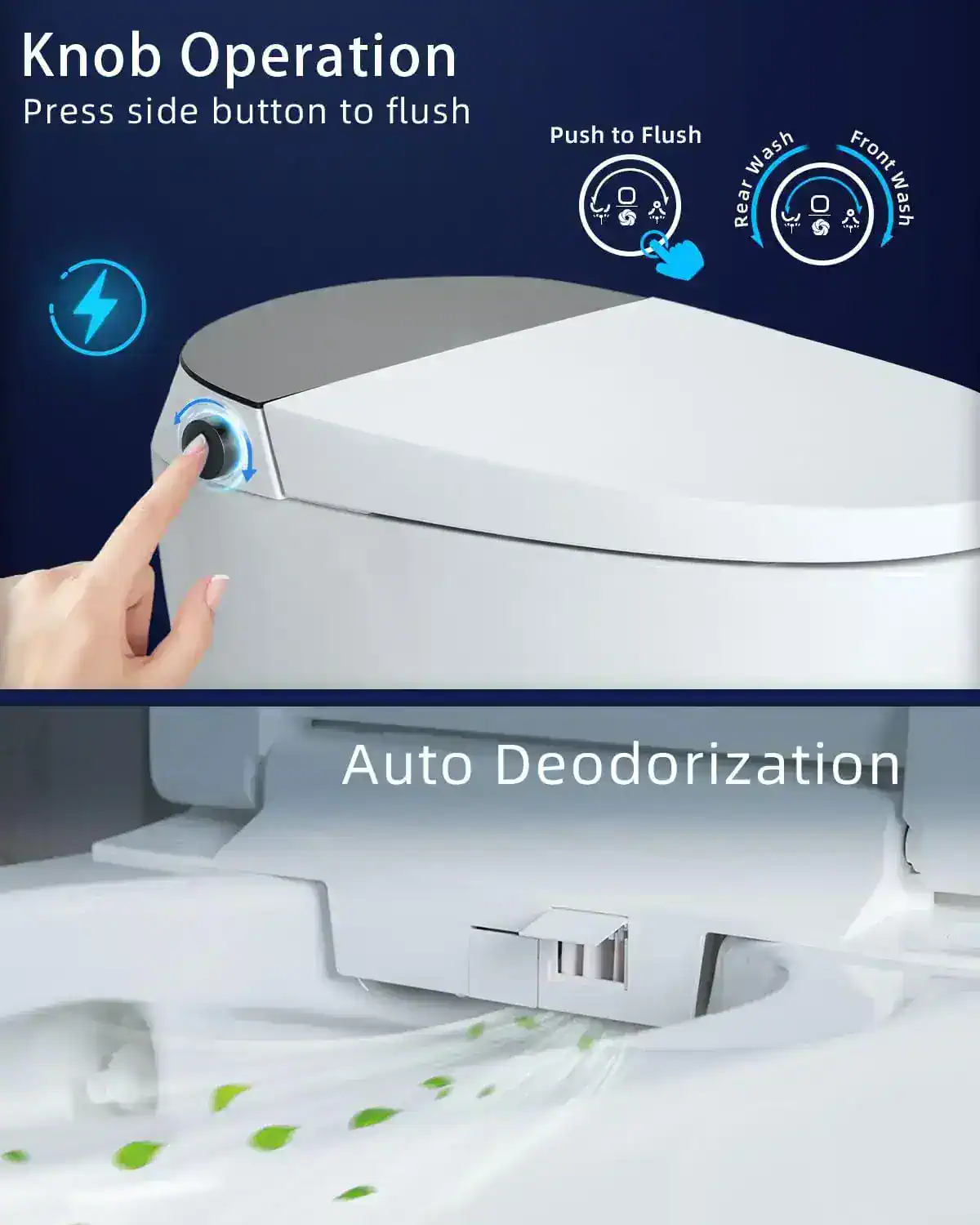 Touchscreen optometry equipment for easy control and flushing. Featuring front and rear wash functions, auto deodorization, and efficient cleansing for a clean, hygienic eye care experience.