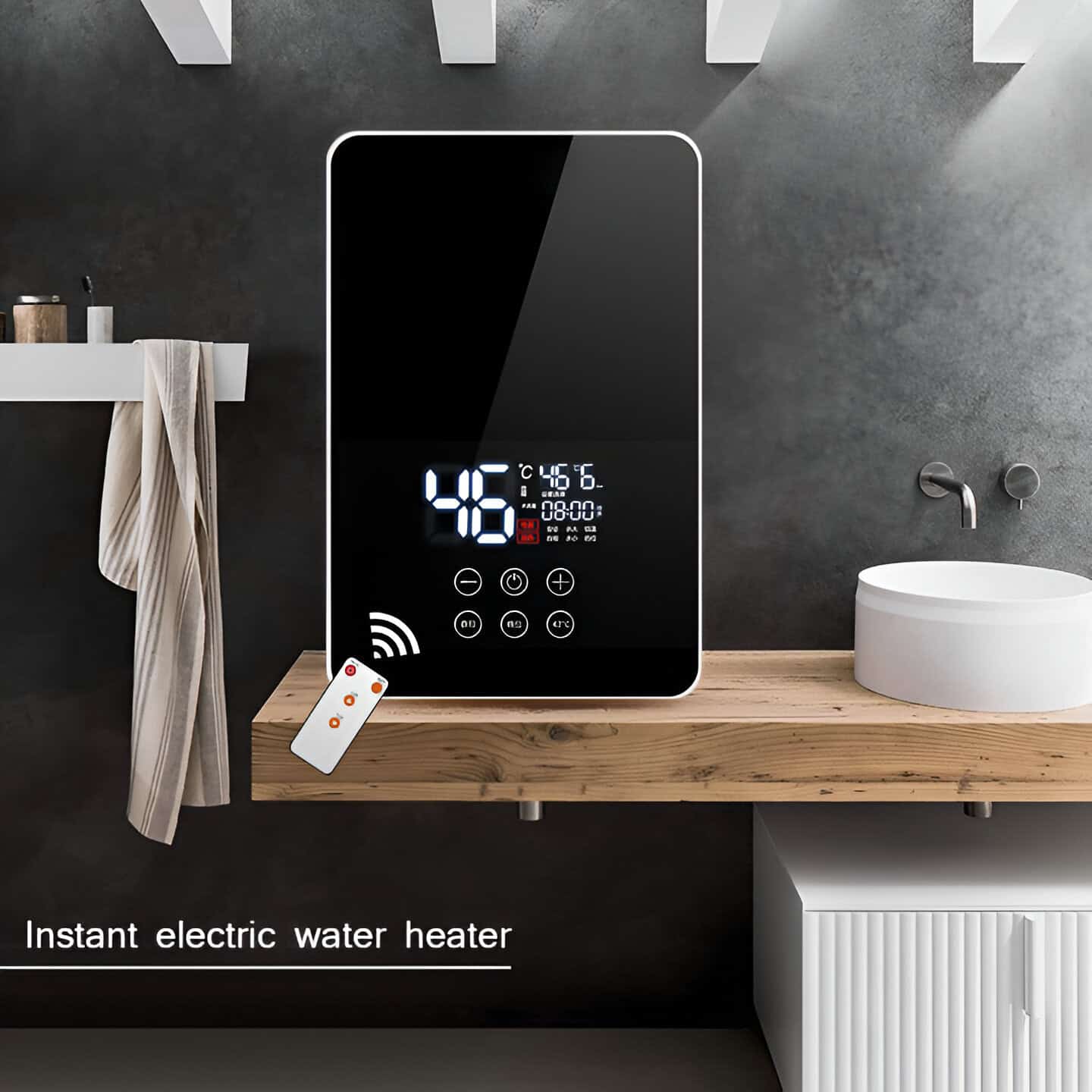 Mini 220V Instant Electric Water Heater, 6000W, Wall-Mounted Portable Shower - Image 3